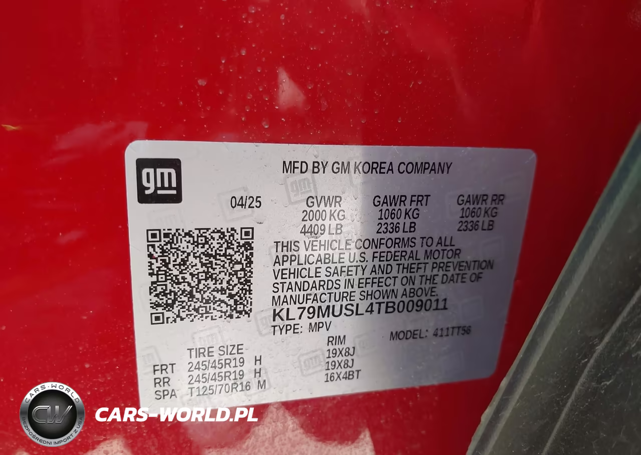 2026 Chevrolet Trailblazer Awd Rs VIN:KL79MUSL4TB009011 - 9
