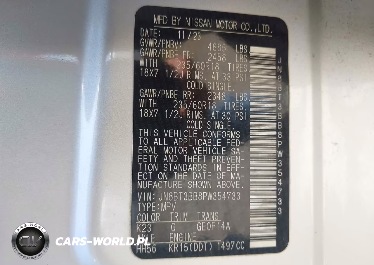 2023 Nissan Rogue Sv Intelligent Awd VIN:JN8BT3BB8PW354733 - 9