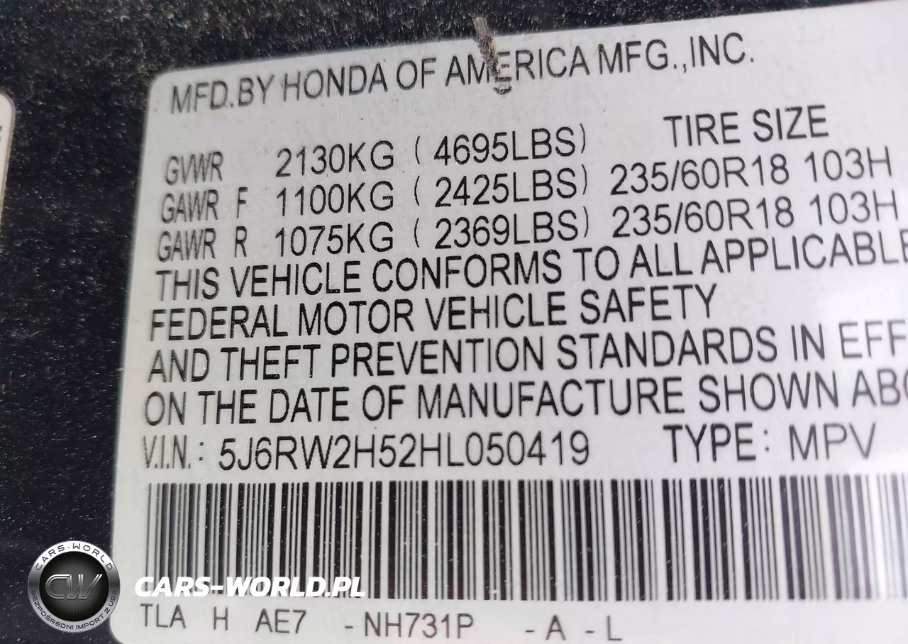 2017 Honda Cr-V Ex VIN:5J6RW2H52HL050419 - 9