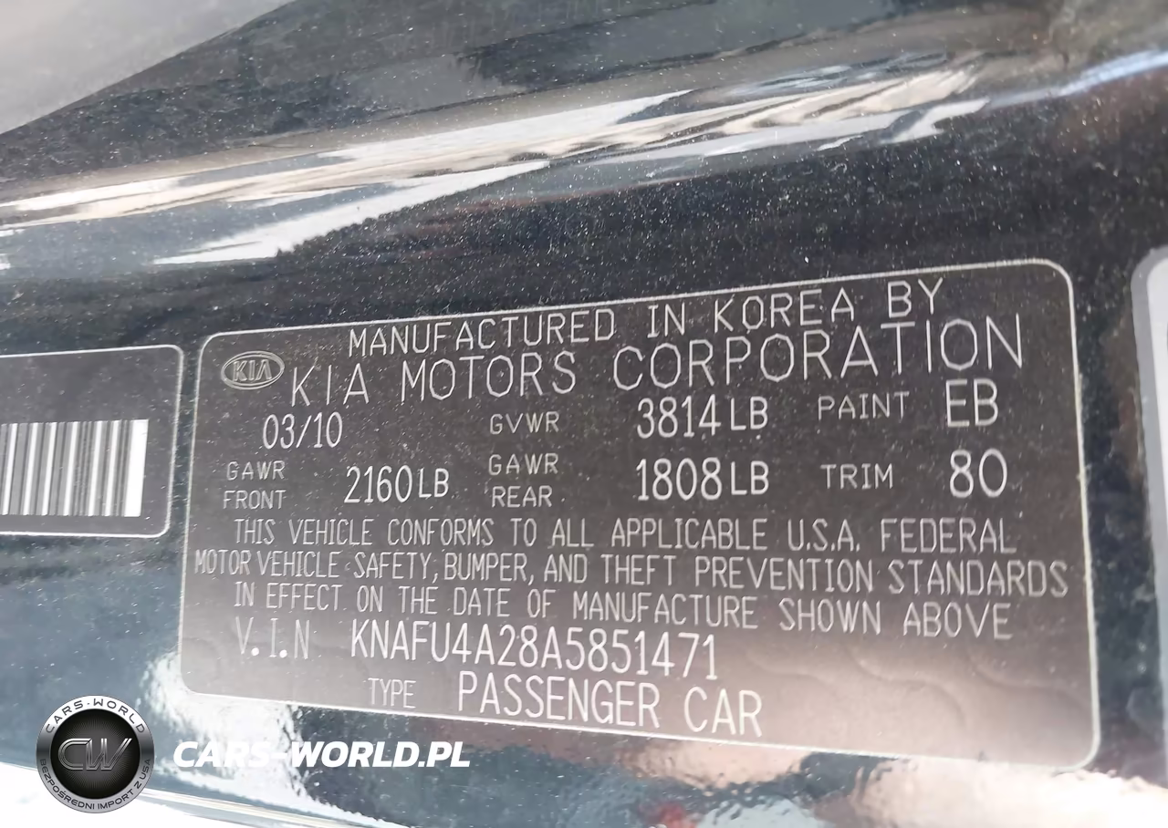 2010 Kia Forte Ex VIN:KNAFU4A28A5851471 - 9