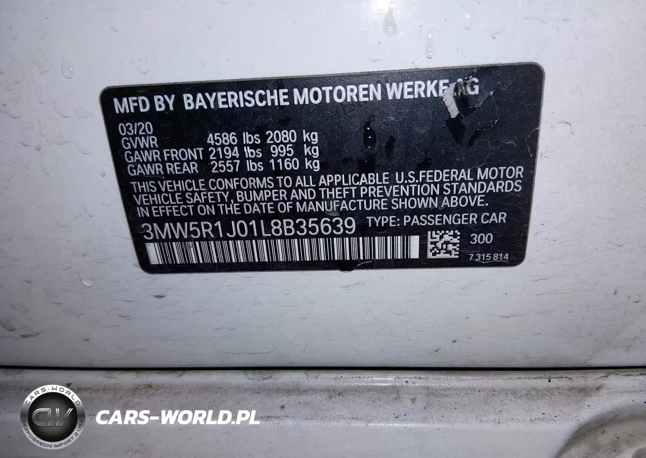 2020 BMW 330I VIN:3MW5R1J01L8B35639 - 9