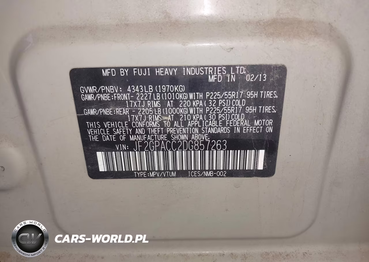2013 Subaru Xv Crosstrek 2.0I Premium VIN:JF2GPACC2DG857263 - 8