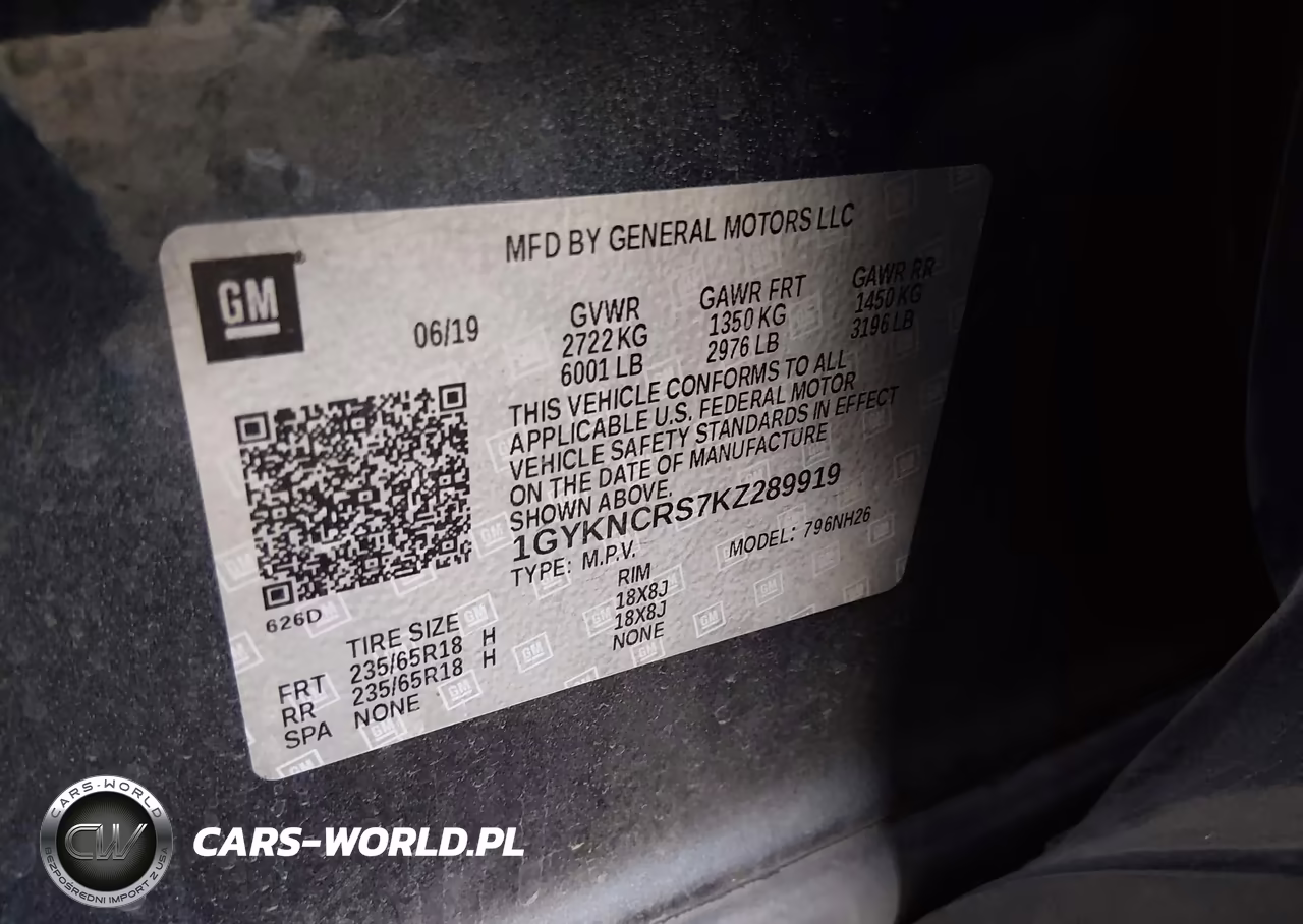 2019 Cadillac Xt5 Luxury VIN:1GYKNCRS7KZ289919 - 9