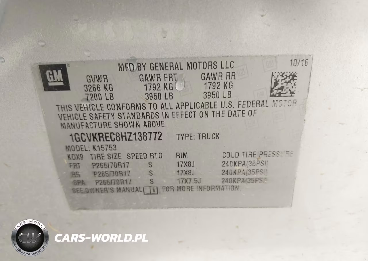 2017 Chevrolet Silverado 1500 1Lt VIN:1GCVKREC8HZ138772 - 9