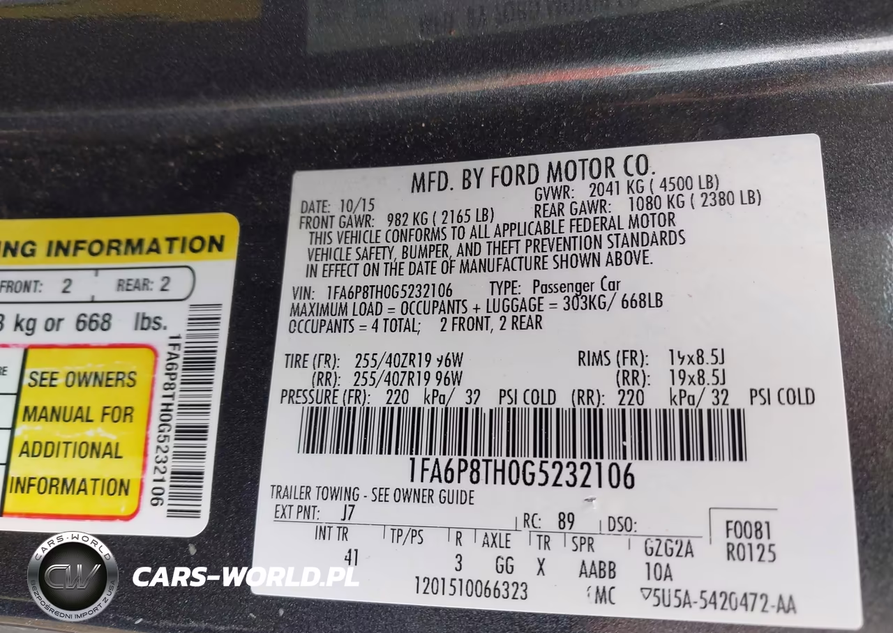2016 Ford Mustang Ecoboost VIN:1FA6P8TH0G5232106 - 9
