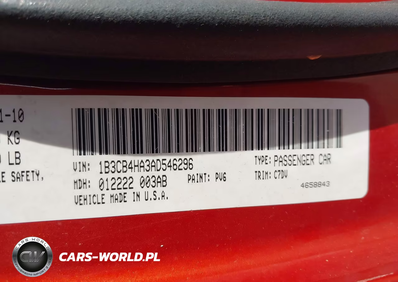 2010 Dodge Caliber Sxt VIN:1B3CB4HA3AD546296 - 9
