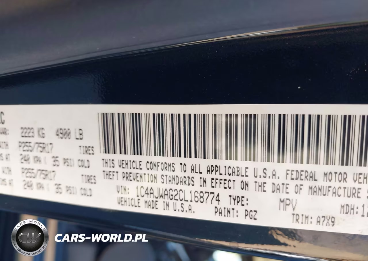 2012 Jeep Wrangler Sport VIN:1C4AJWAG2CL168774 - 9