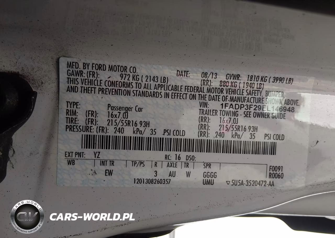 2014 Ford Focus Se VIN:1FADP3F29EL146948 - 9