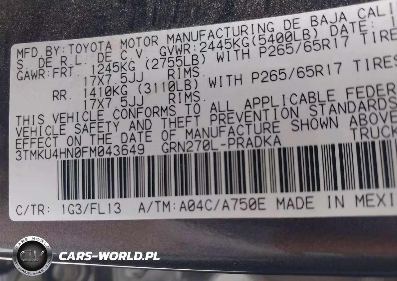 2015 Toyota Tacoma Prerunner V6 VIN:3TMKU4HN0FM043649 - 9
