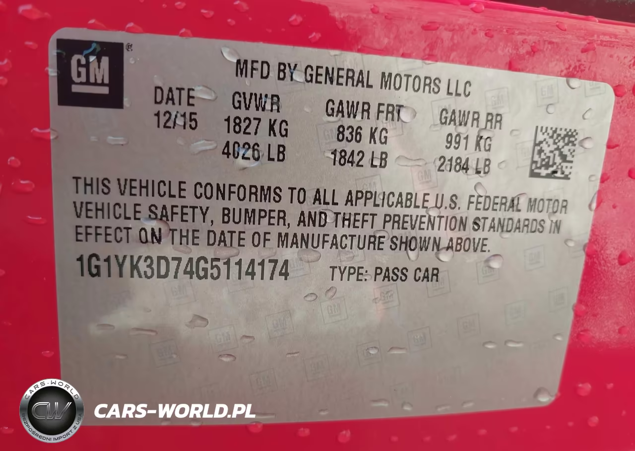 2016 Chevrolet Corvette Stingray Z51 VIN:1G1YK3D74G5114174 - 9