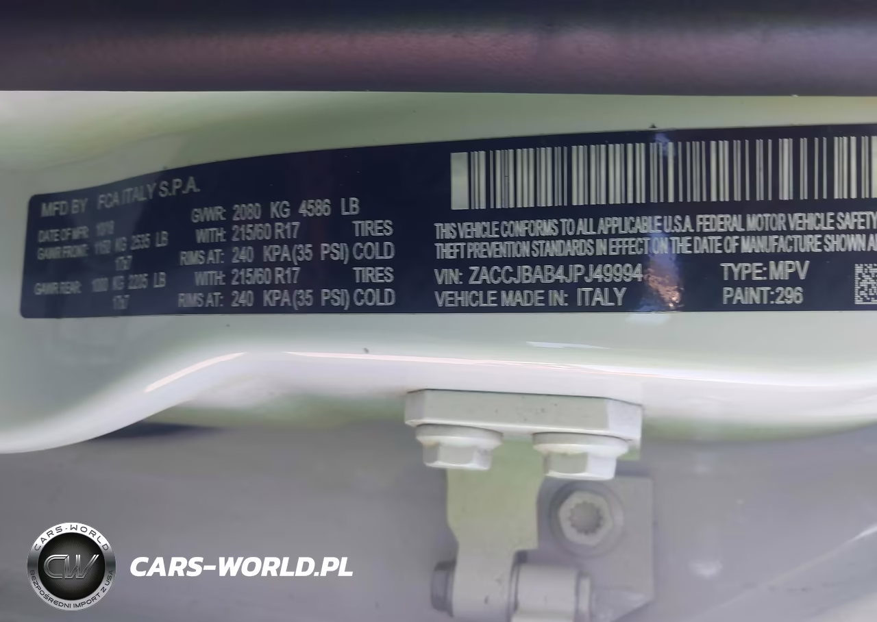 2018 Jeep Renegade Sport 4X4 VIN:ZACCJBAB4JPJ49994 - 9