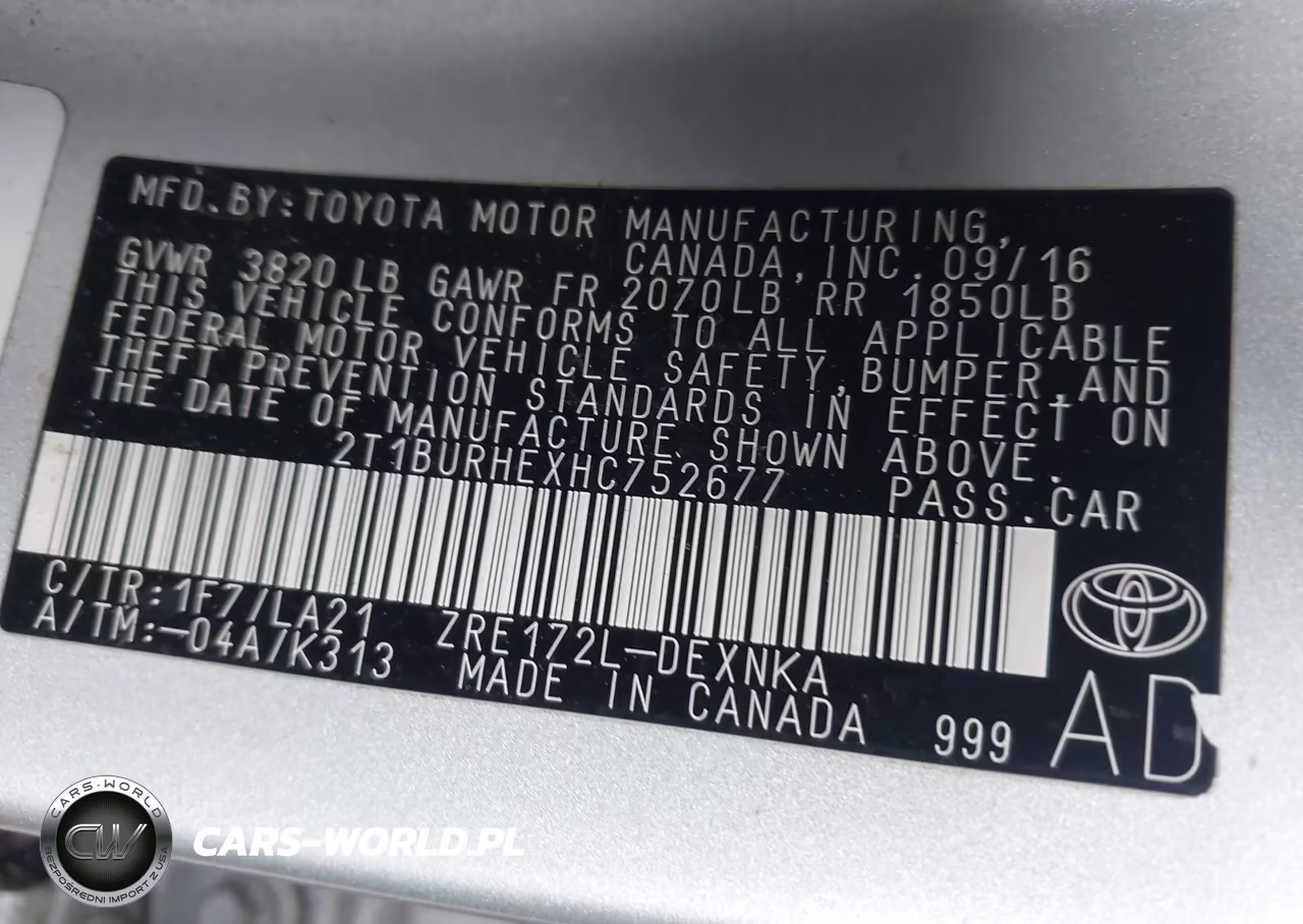 2017 Toyota Corolla Xle VIN:2T1BURHEXHC752677 - 9