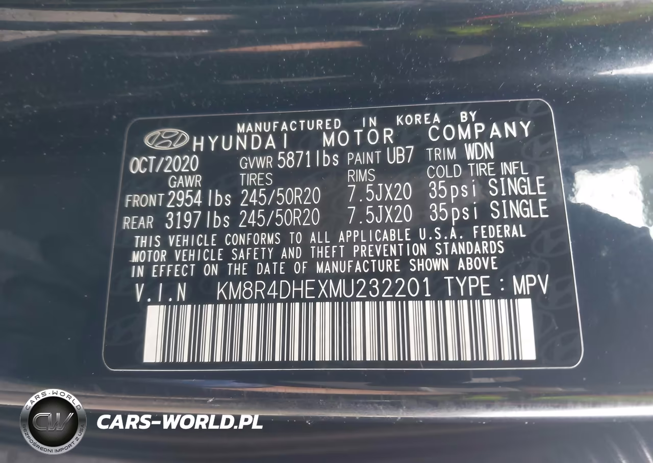 2021 Hyundai Palisade Sel VIN:KM8R4DHEXMU232201 - 9