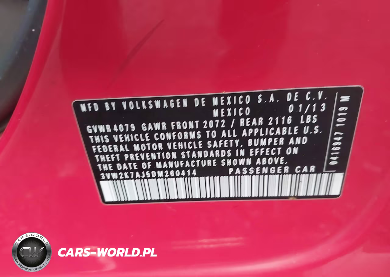 2013 Volkswagen Jetta 2.0L S VIN:3VW2K7AJ5DM260414 - 9