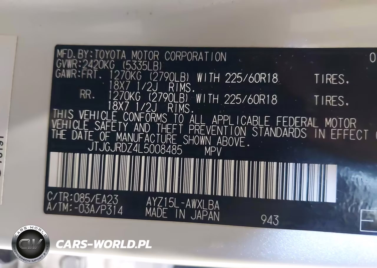 2020 Lexus Nx 300H VIN:JTJGJRDZ4L5008485 - 9