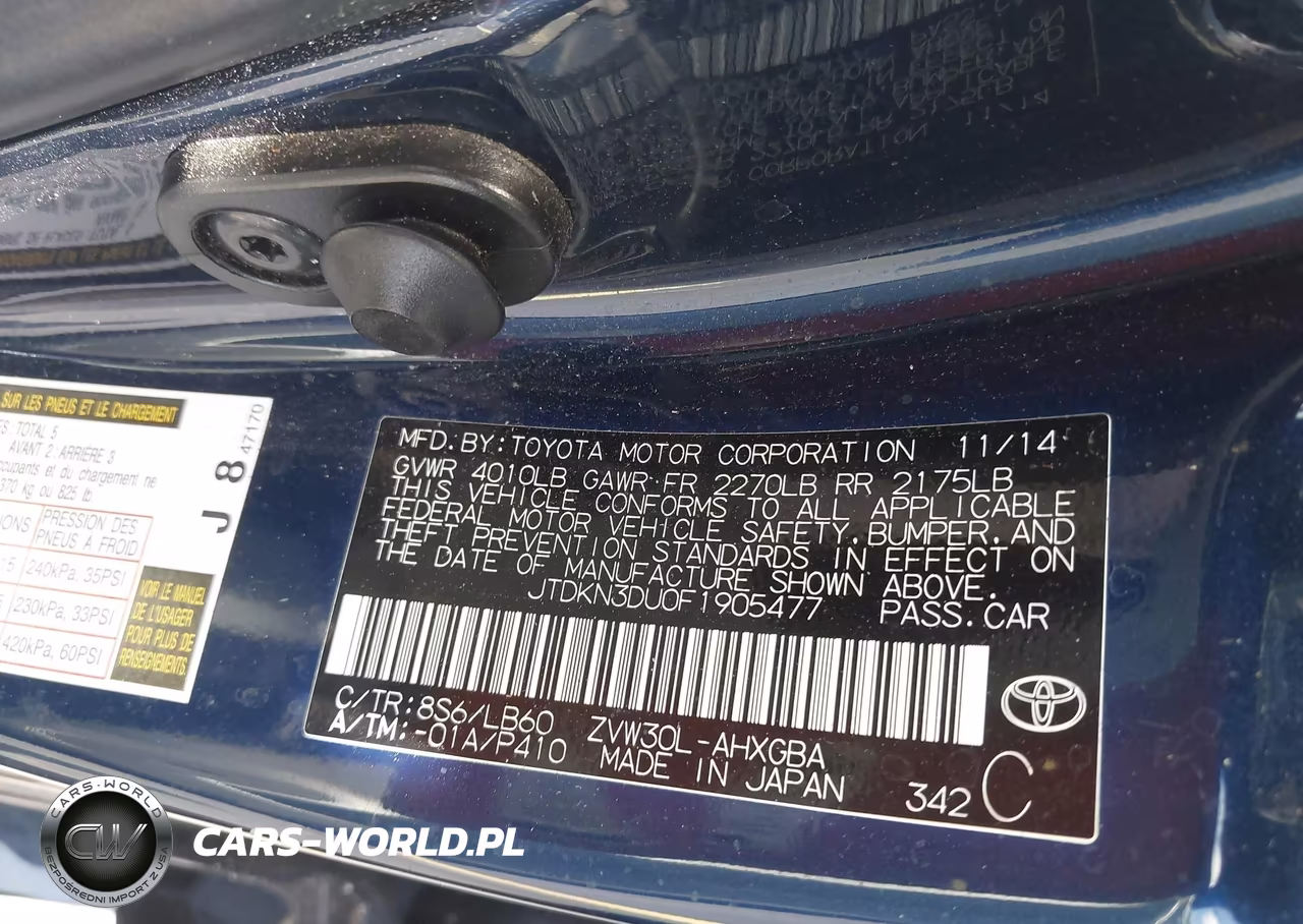 2015 Toyota Prius Four VIN:JTDKN3DU0F1905477 - 9