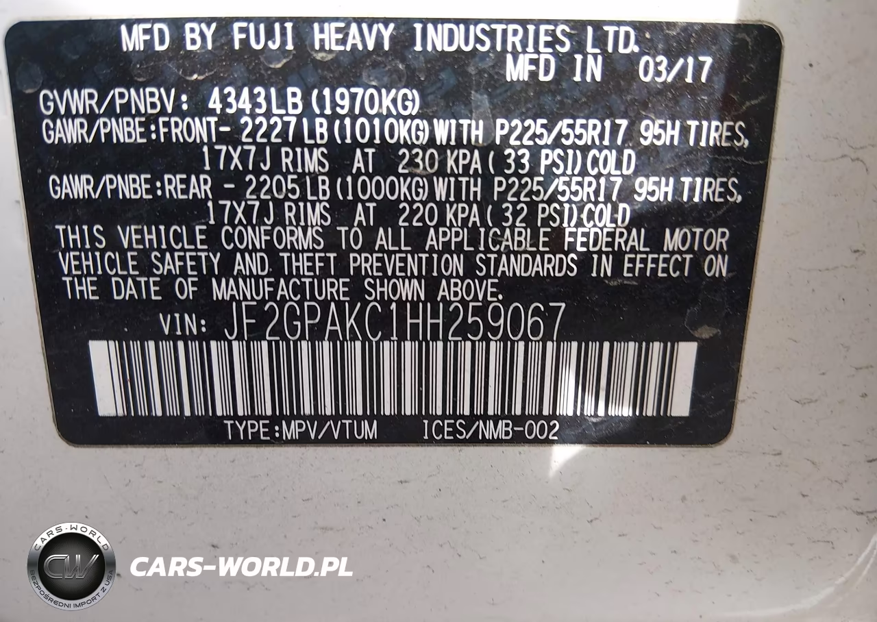 2017 Subaru Crosstrek 2.0I Limited VIN:JF2GPAKC1HH259067 - 9