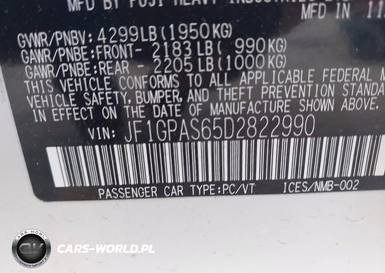2013 Subaru Impreza 2.0I Sport Limited VIN:JF1GPAS65D2822990 - 9