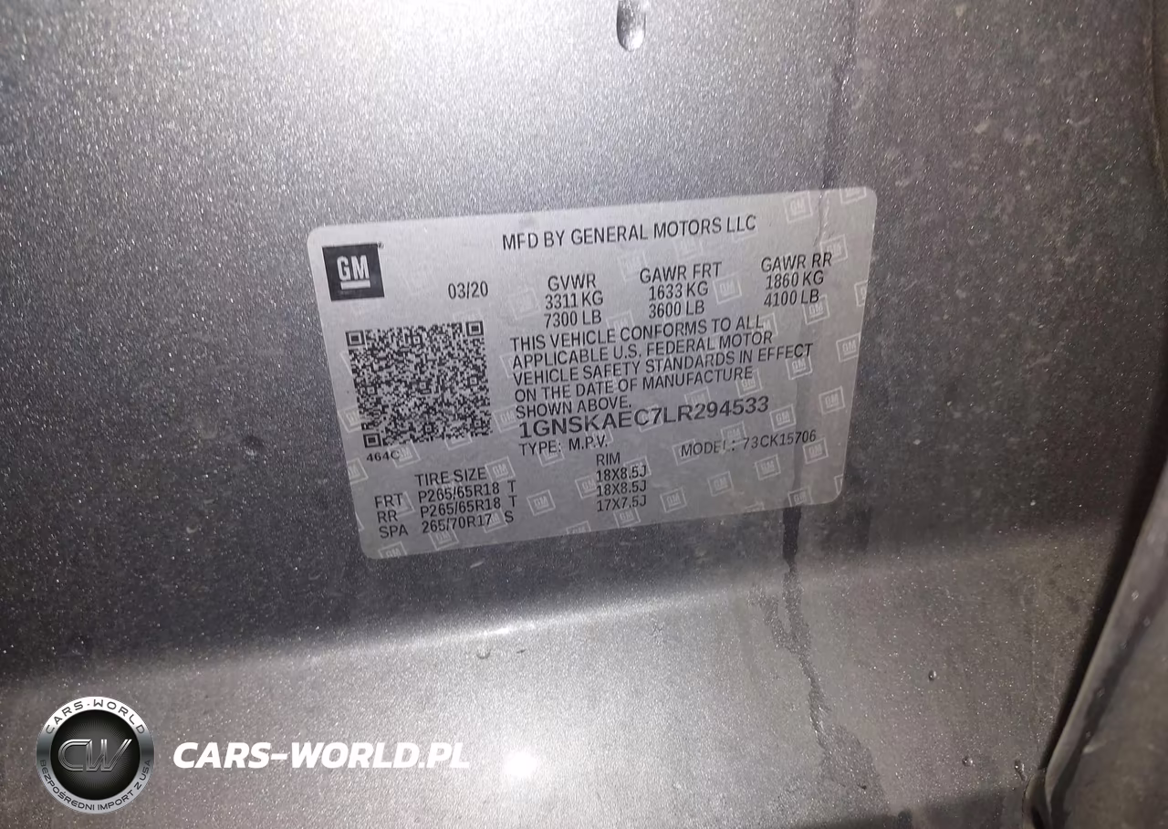 2020 Chevrolet Tahoe 4Wd Ls VIN:1GNSKAEC7LR294533 - 9