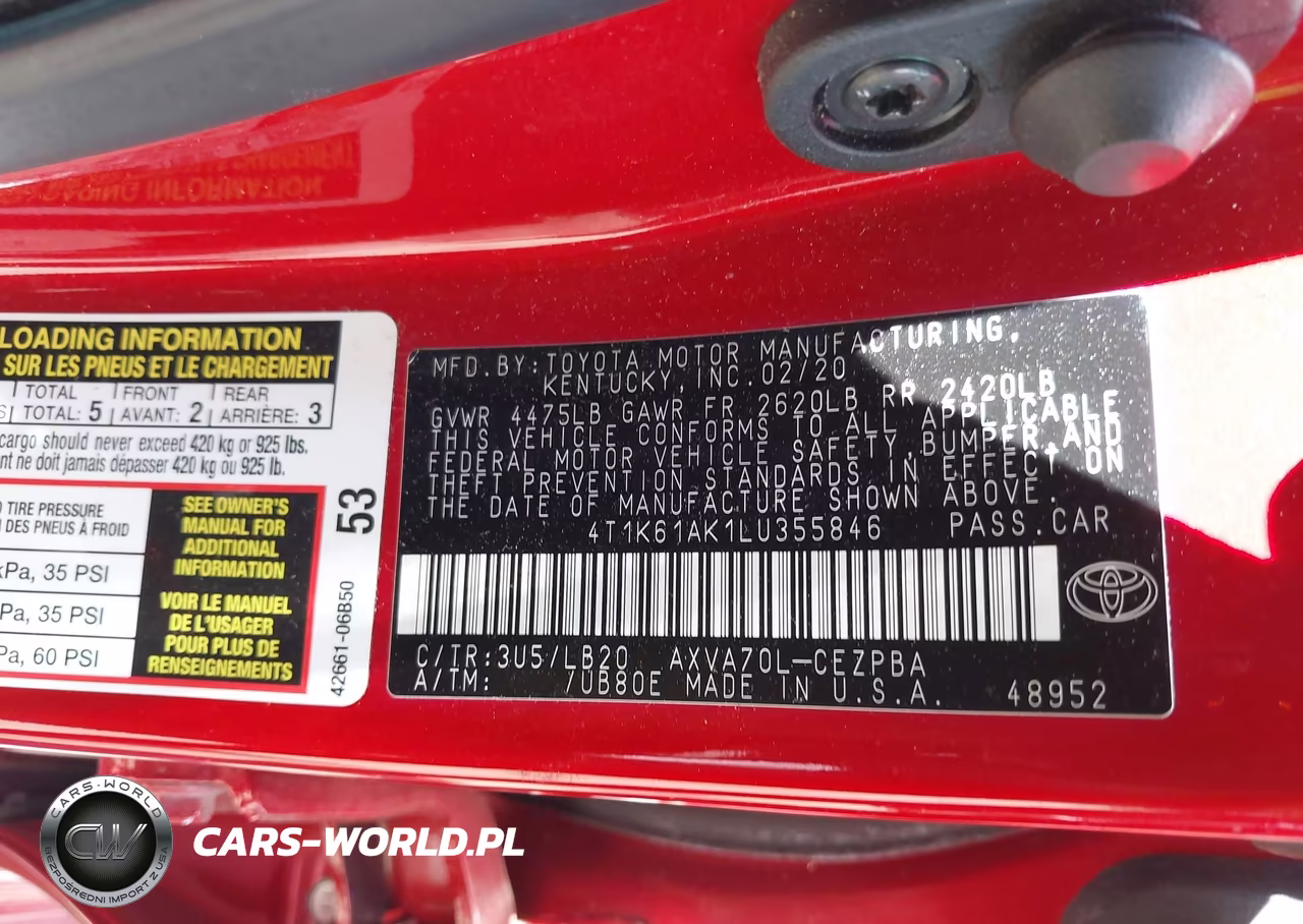 2020 Toyota Camry Xse VIN:4T1K61AK1LU355846 - 9