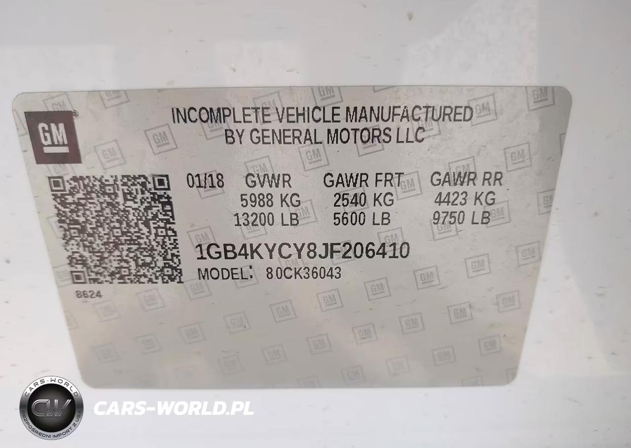 2018 Chevrolet Silverado 3500Hd Chassis Wt VIN:1GB4KYCY8JF206410 - 8