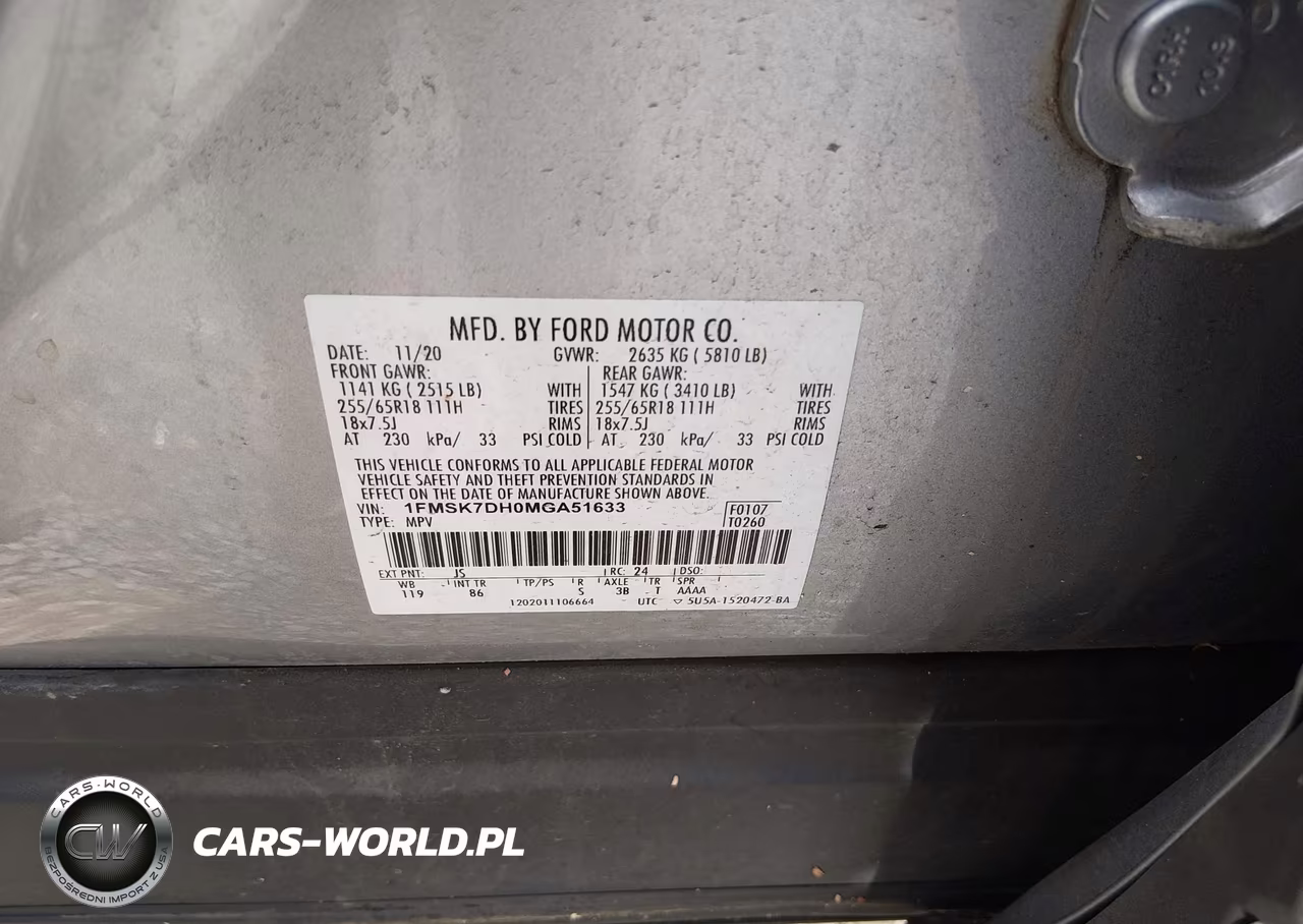 2021 Ford Explorer Xlt VIN:1FMSK7DH0MGA51633 - 9