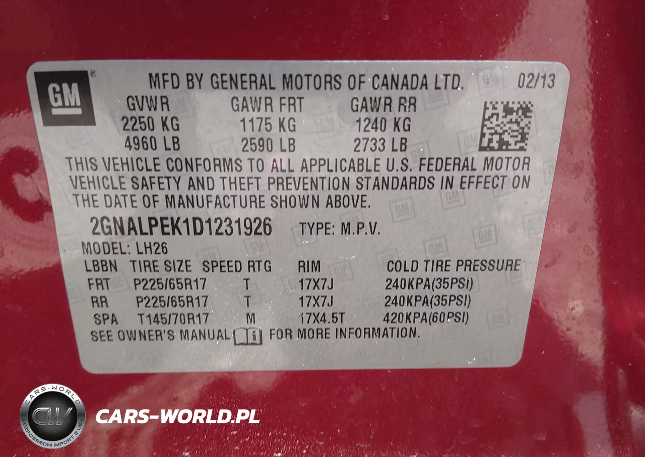 2013 Chevrolet Equinox 2Lt VIN:2GNALPEK1D1231926 - 9