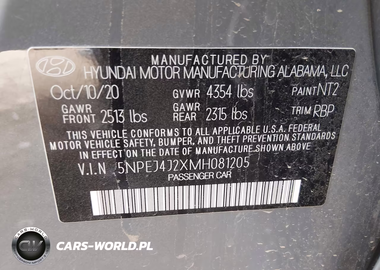 2021 Hyundai Sonata Sel Plus VIN:5NPEJ4J2XMH081205 - 9