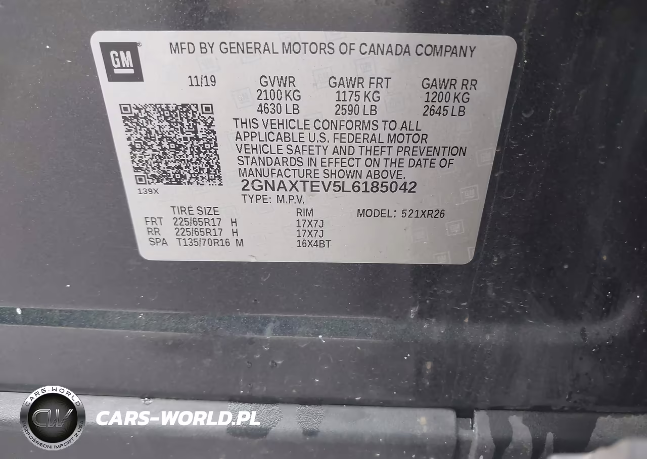 2020 Chevrolet Equinox Awd 2Fl VIN:2GNAXTEV5L6185042 - 9