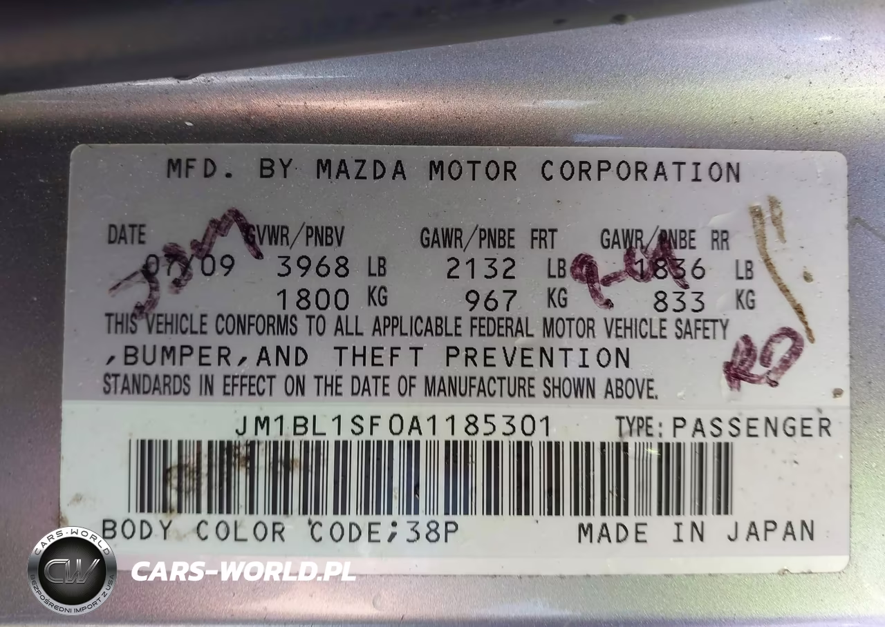 2010 Mazda Mazda3 I Touring VIN:JM1BL1SF0A1185301 - 9