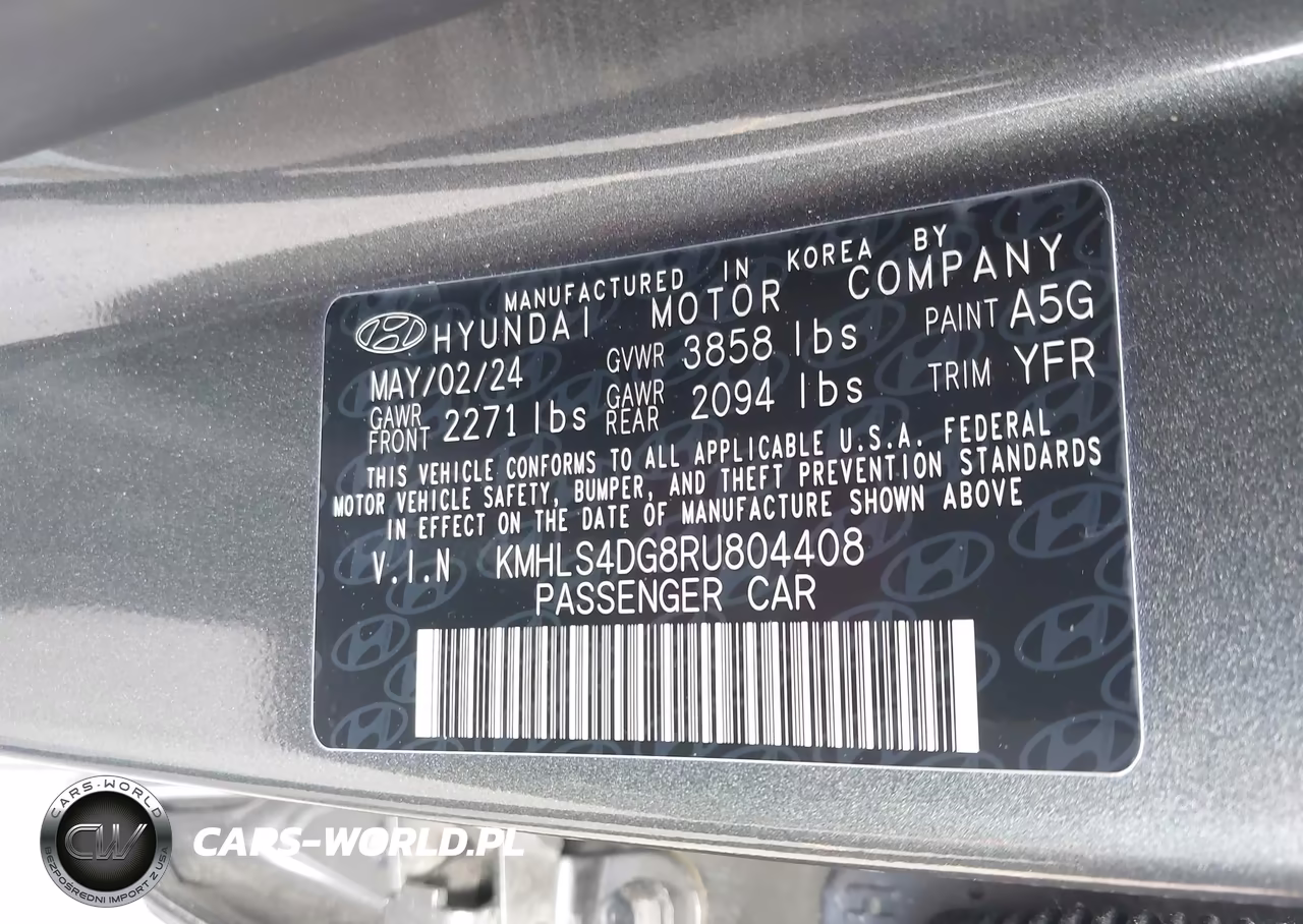 2024 Hyundai Elantra Sel VIN:KMHLS4DG8RU804408 - 9