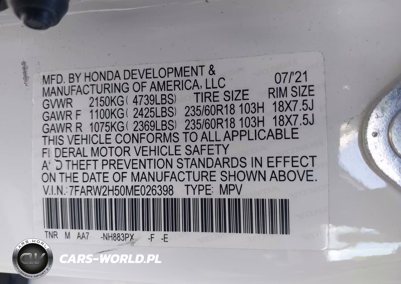 2021 Honda Cr-V Awd Ex VIN:7FARW2H50ME026398 - 9