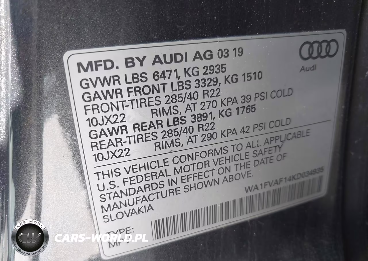 2019 Audi Q8 55 Premium VIN:WA1FVAF14KD034935 - 9