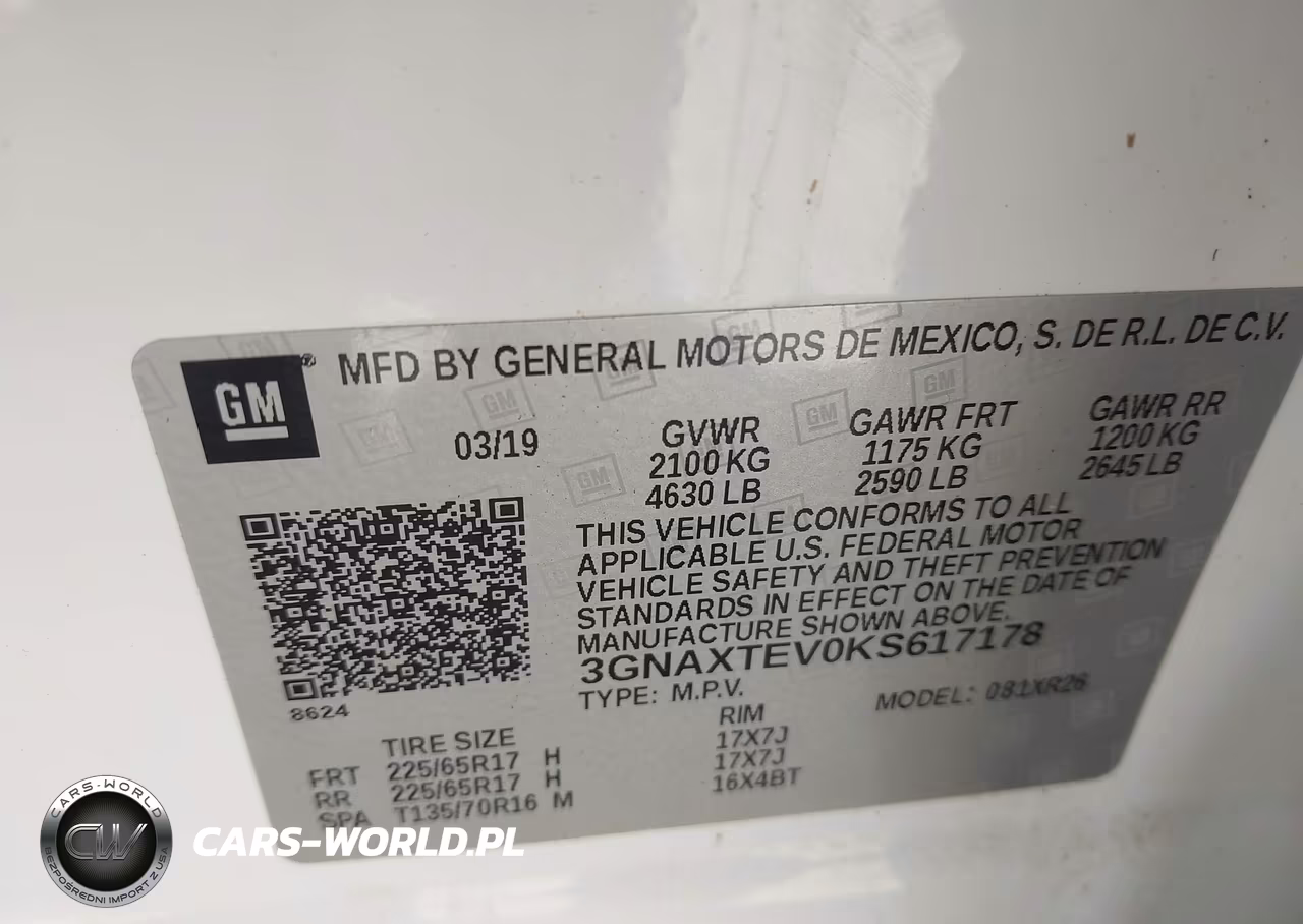 2019 Chevrolet Equinox Lt VIN:3GNAXTEV0KS617178 - 9