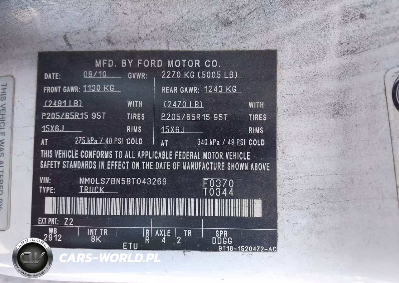 2011 Ford Transit Connect Xlt VIN:NM0LS7BN5BT043269 - 9