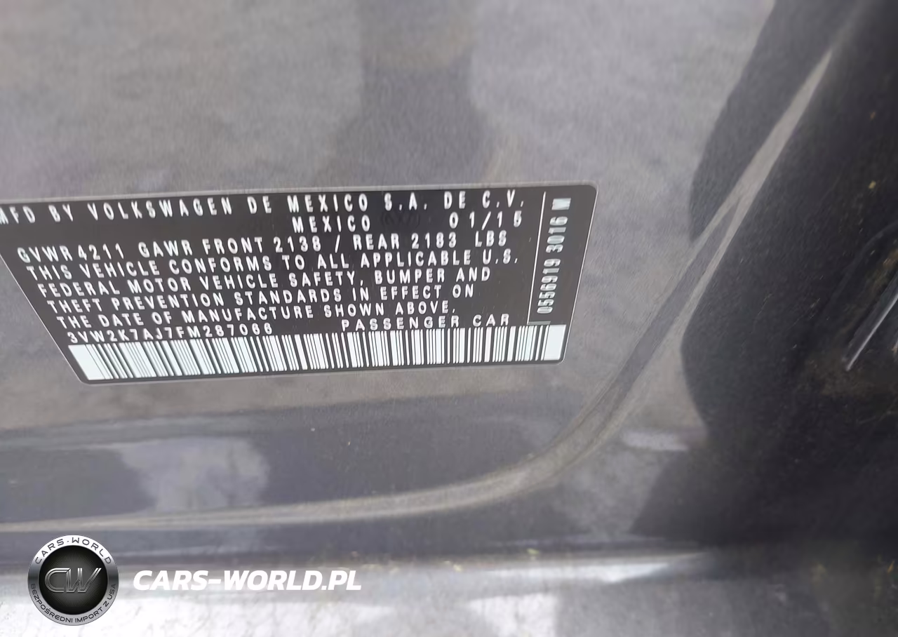 2015 Volkswagen Jetta 2.0L S VIN:3VW2K7AJ7FM287066 - 9