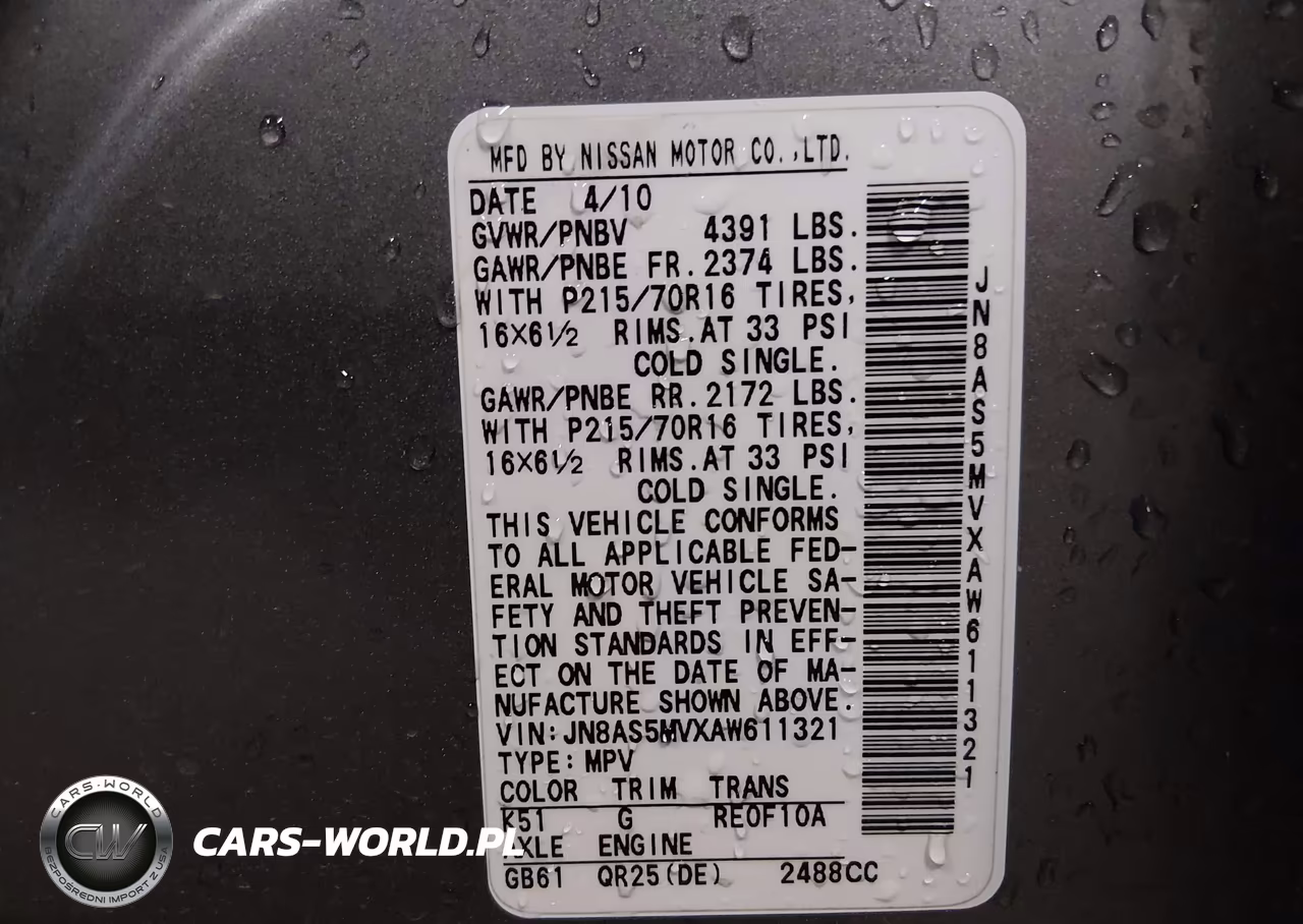 2010 Nissan Rogue S VIN:JN8AS5MVXAW611321 - 9