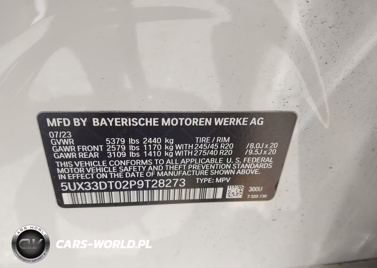 2023 BMW X4 xDrive30I VIN:5UX33DT02P9T28273 - 9