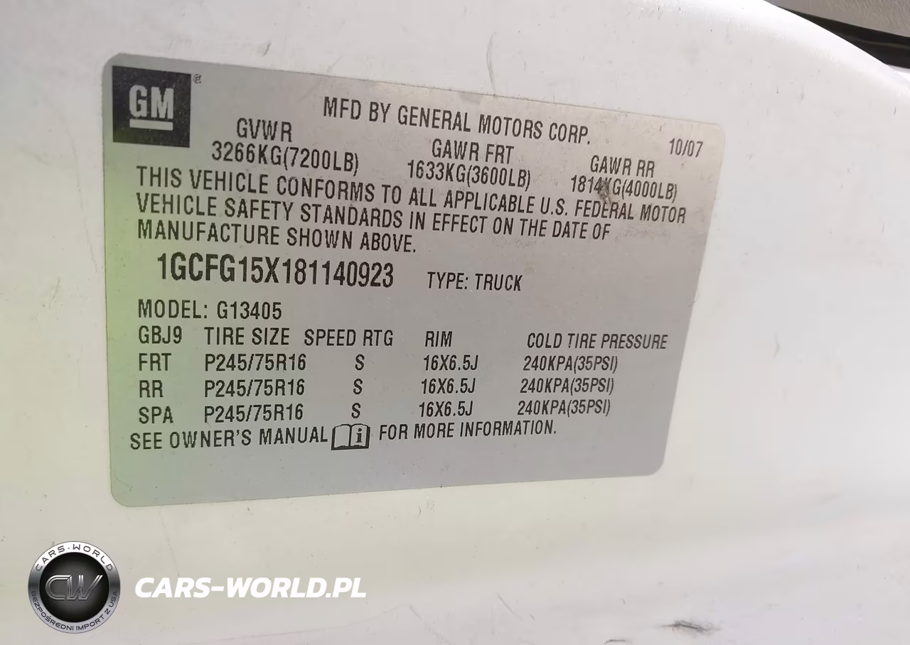 2008 Chevrolet Express Work Van VIN:1GCFG15X181140923 - 9