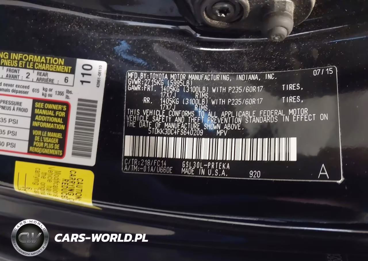 2015 Toyota Sienna Le 8 Passenger VIN:5TDKK3DC4FS640209 - 9
