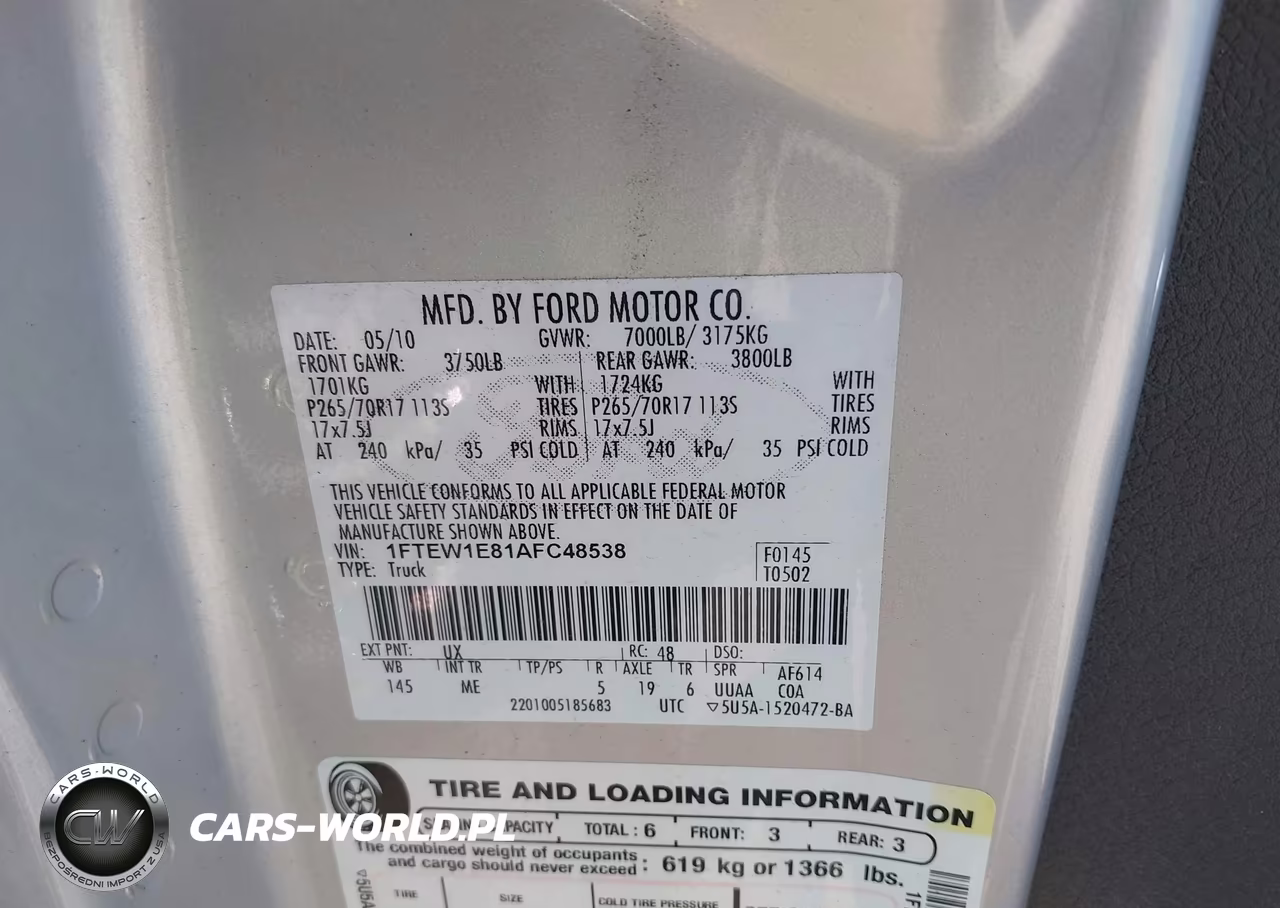 2010 Ford F-150 Xlt VIN:1FTEW1E81AFC48538 - 9