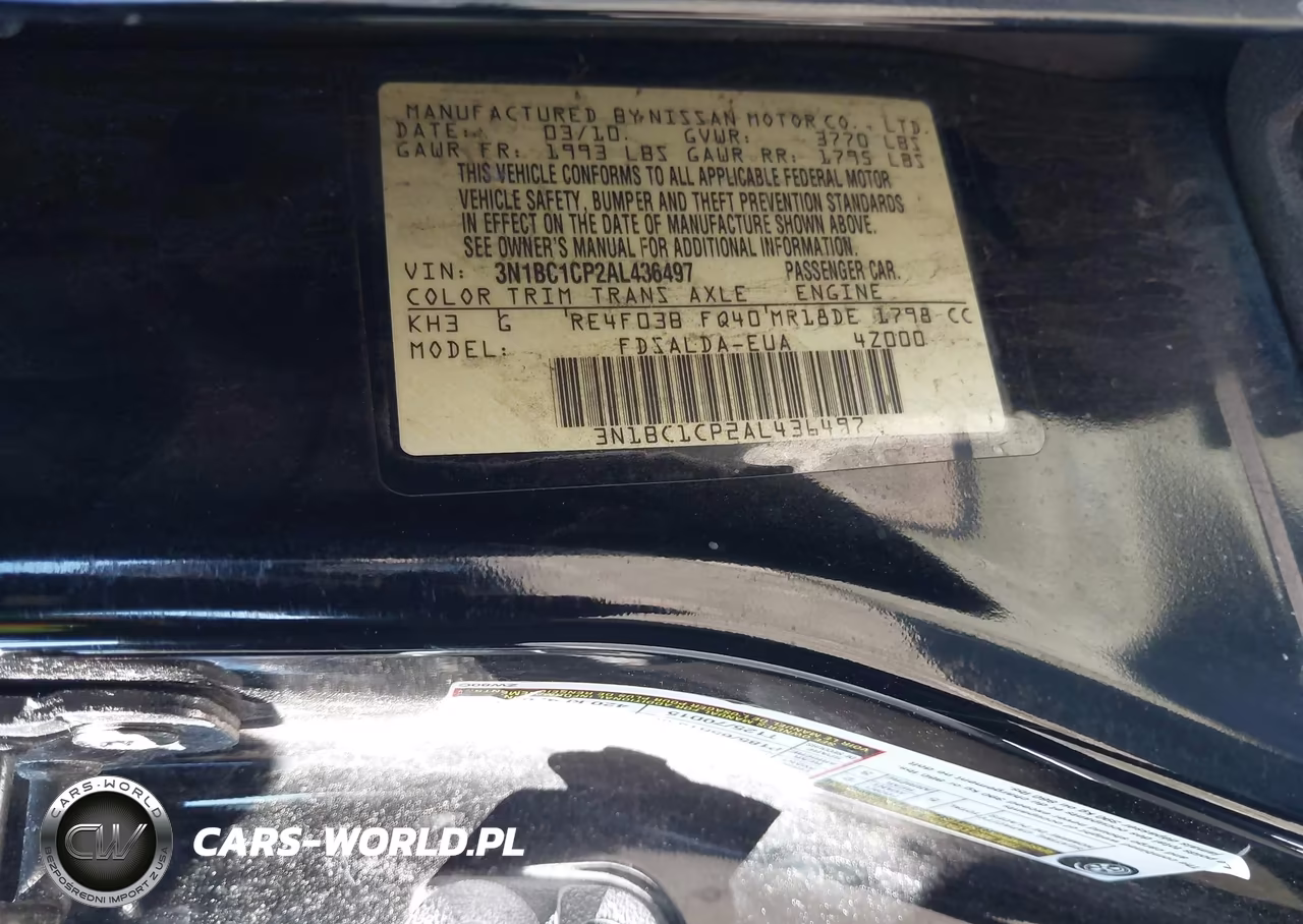 2010 Nissan Versa 1.8S VIN:3N1BC1CP2AL436497 - 9