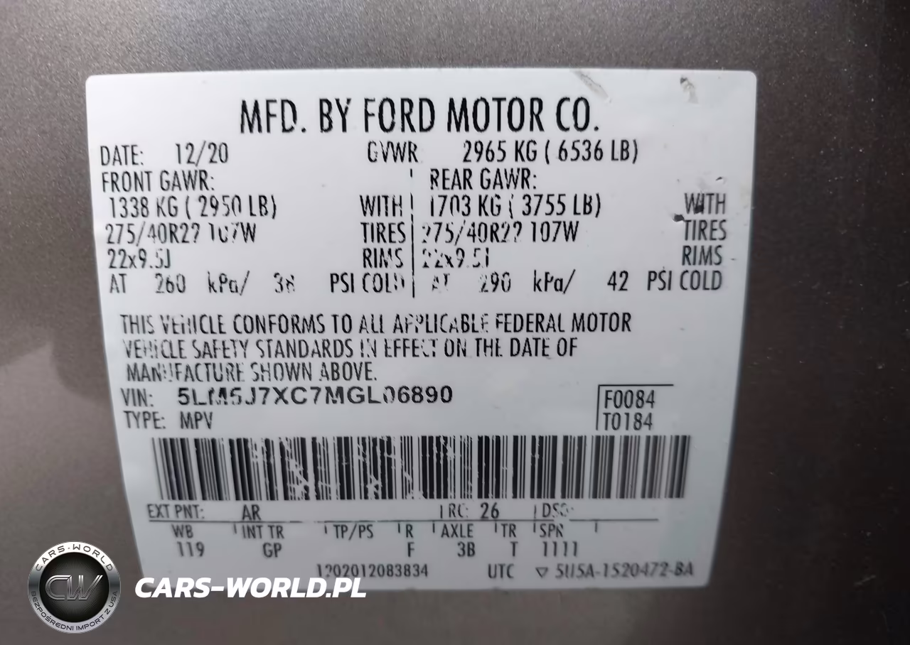 2021 Lincoln Aviator Reserve VIN:5LM5J7XC7MGL06890 - 9
