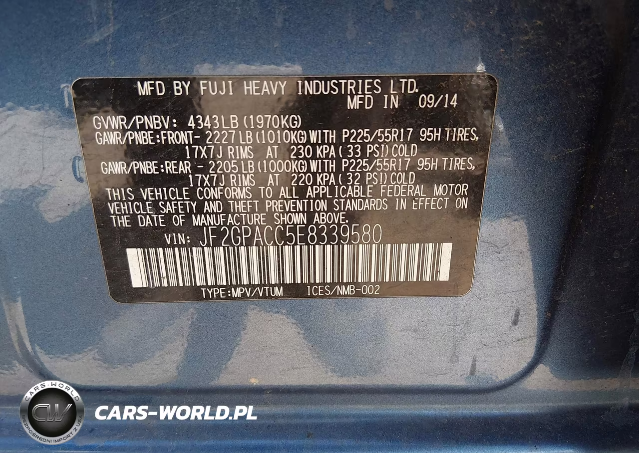 2014 Subaru Xv Crosstrek 2.0I Premium VIN:JF2GPACC5E8339580 - 9