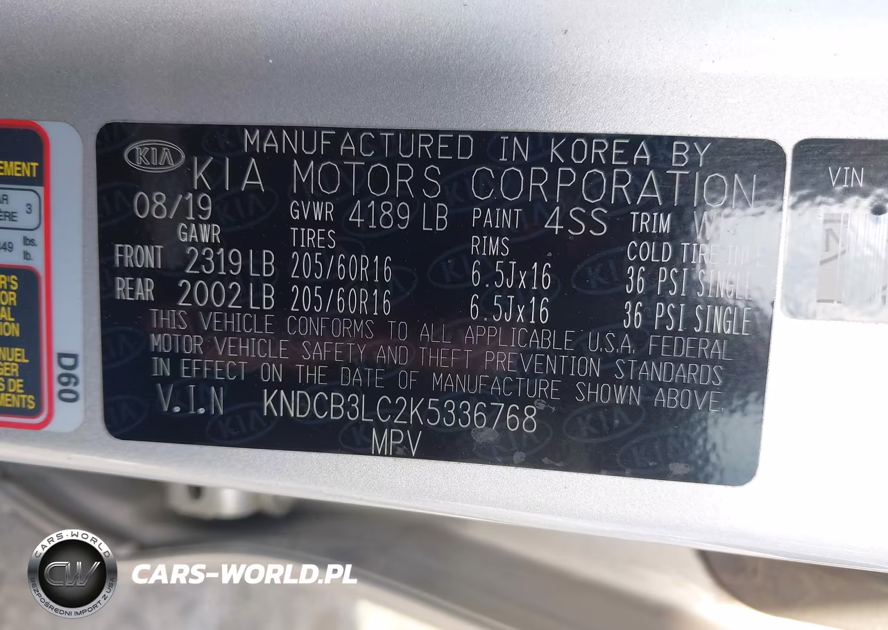 2019 Kia Niro Lx VIN:KNDCB3LC2K5336768 - 9