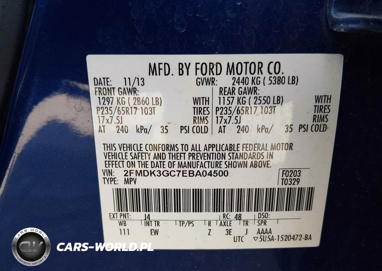 2014 Ford Edge Se VIN:2FMDK3GC7EBA04500 - 9