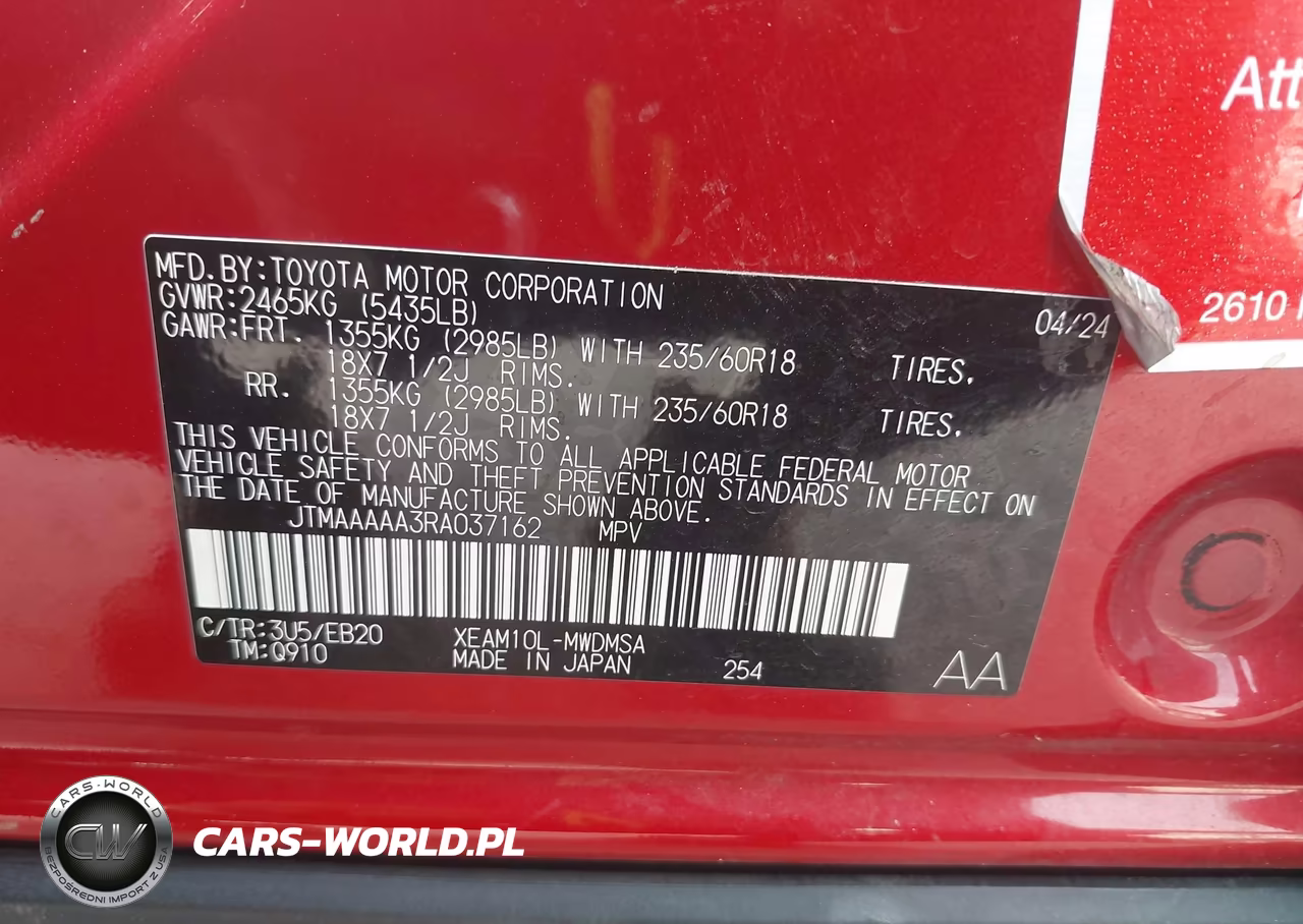 2024 Toyota Bz4X Xle VIN:JTMAAAAA3RA037162 - 9