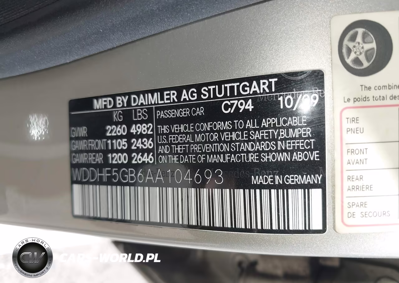 2010 Mercedes-Benz E 350 VIN:WDDHF5GB6AA104693 - 9