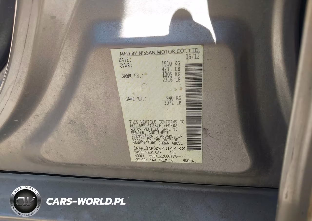 2013 Nissan Altima 2.5 S VIN:1N4AL3AP0DN404438 - 9
