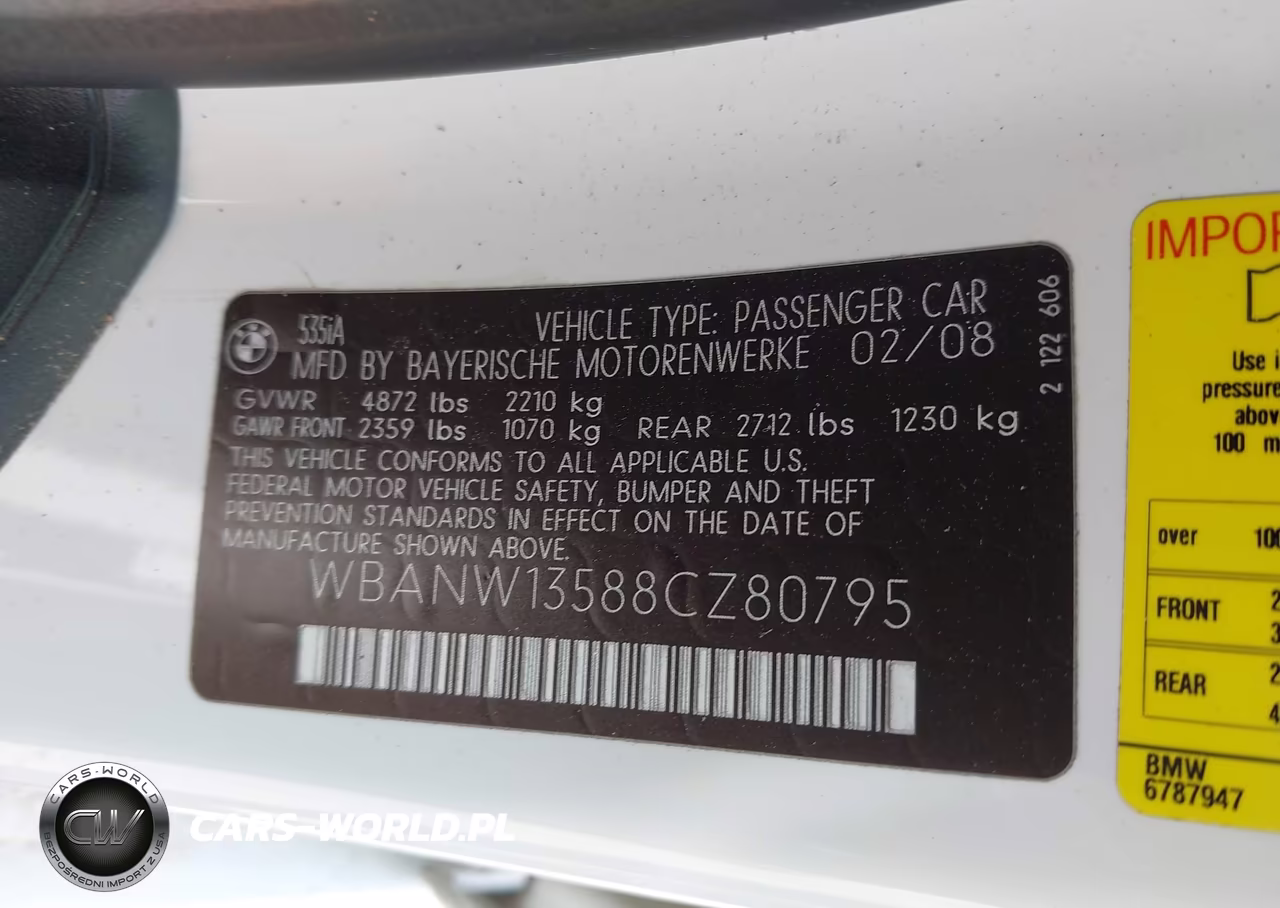 2008 BMW 535I VIN:WBANW13588CZ80795 - 9